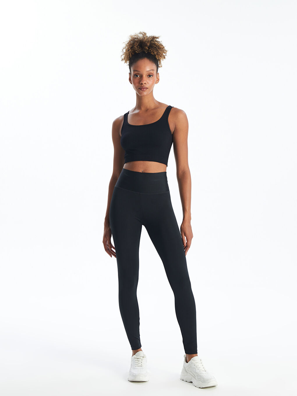 Women's Elasticated Waist Plain Sports Leggings