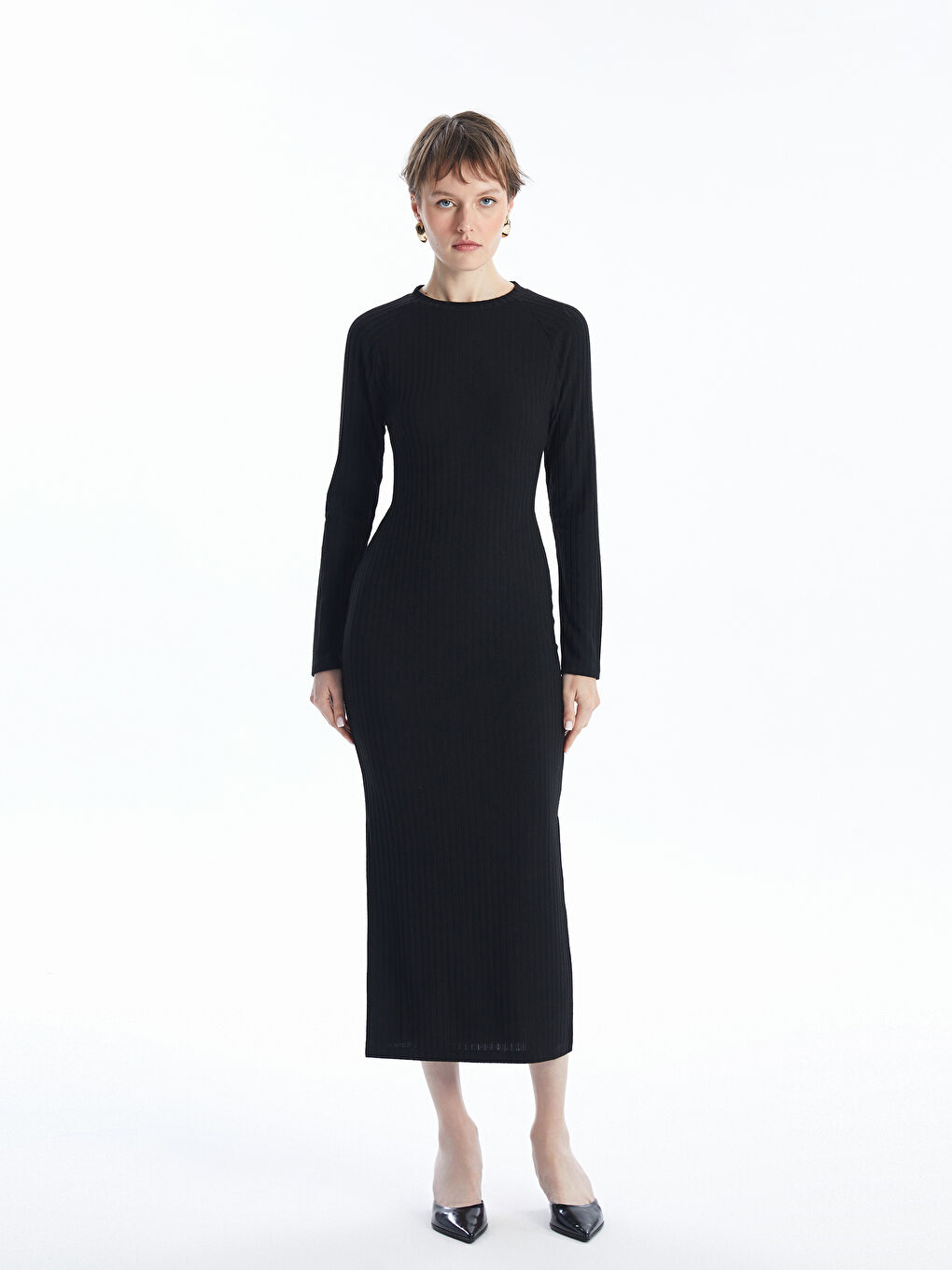 LCW Vision Crew Neck Women's Knitwear Dress -W46816Z8-CVL