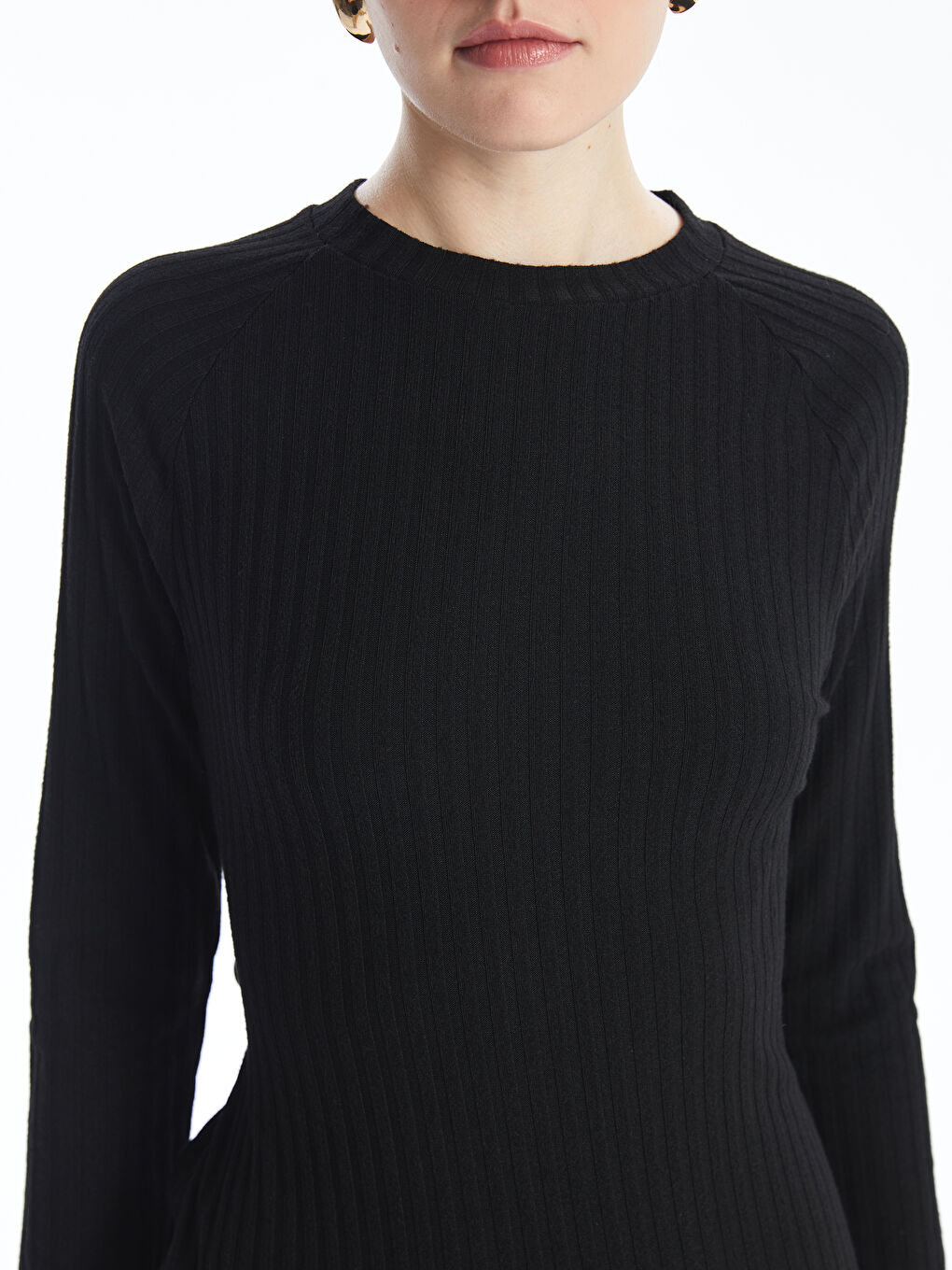 LCW Vision Crew Neck Women's Knitwear Dress -W46816Z8-CVL
