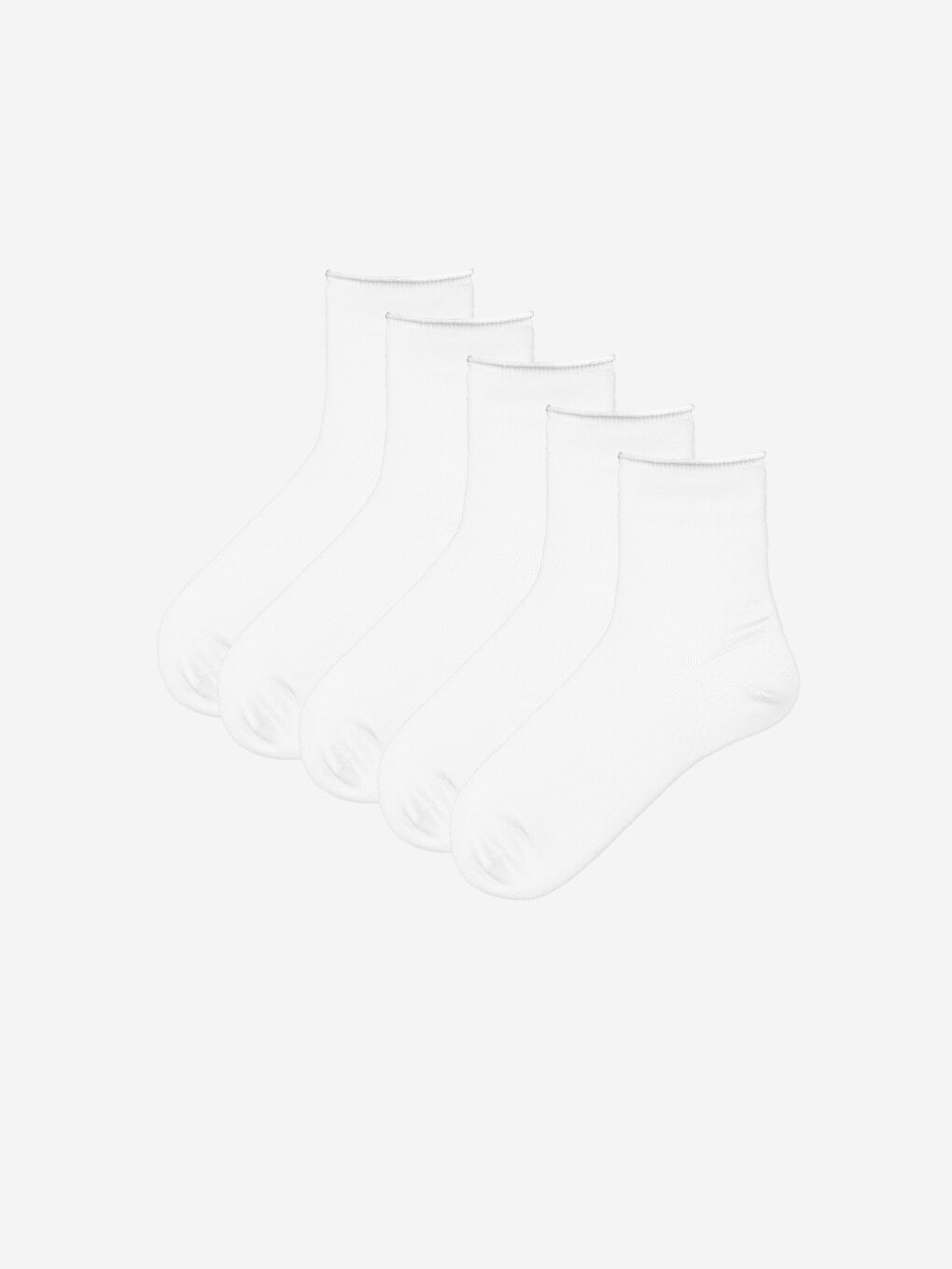 جوارب الكاحل السادة للسيدات - عبوة من ٥ قطع-1