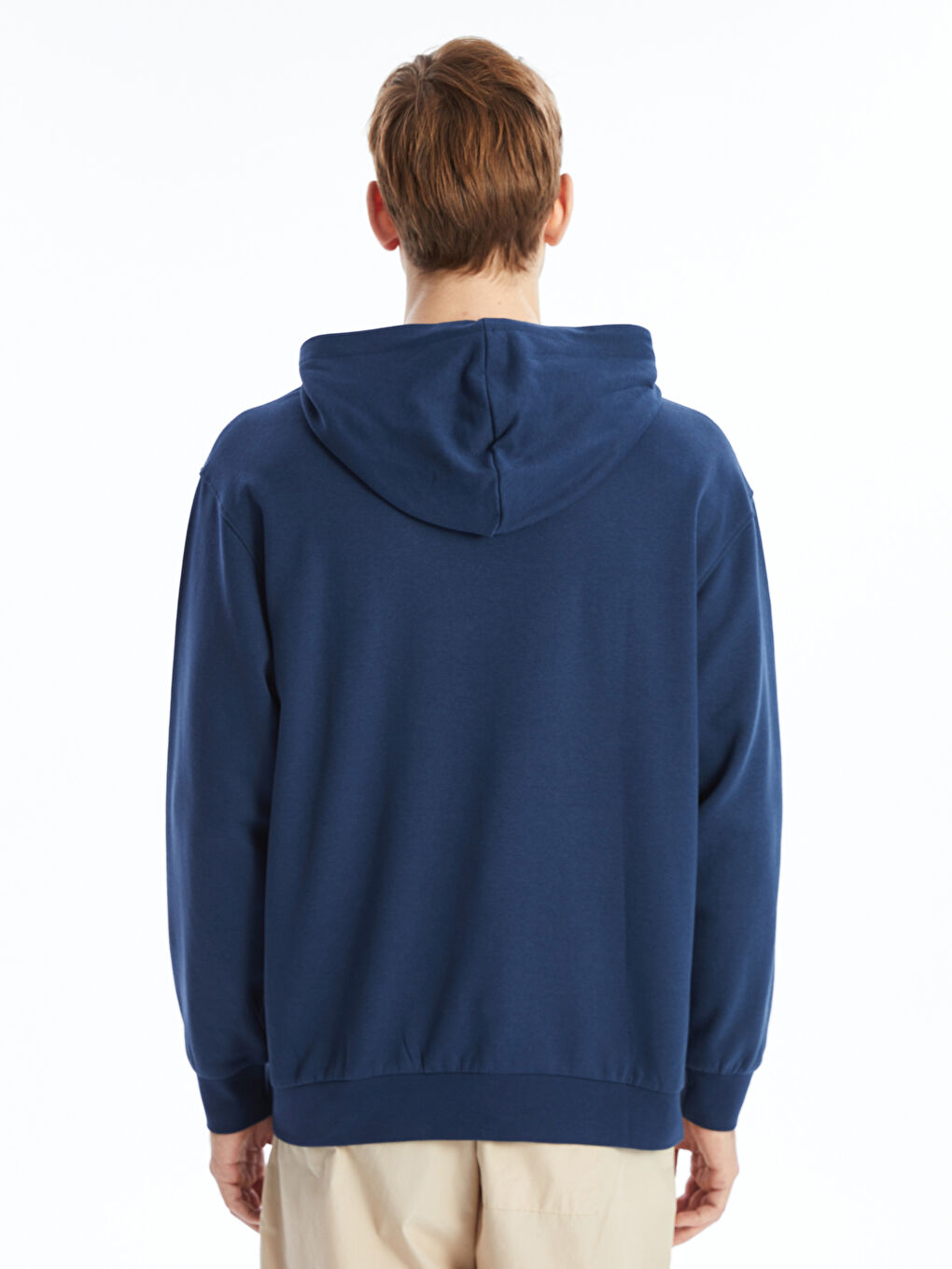 XSIDE İndigo Uzun Kollu Baskılı Erkek Hoodie - 3