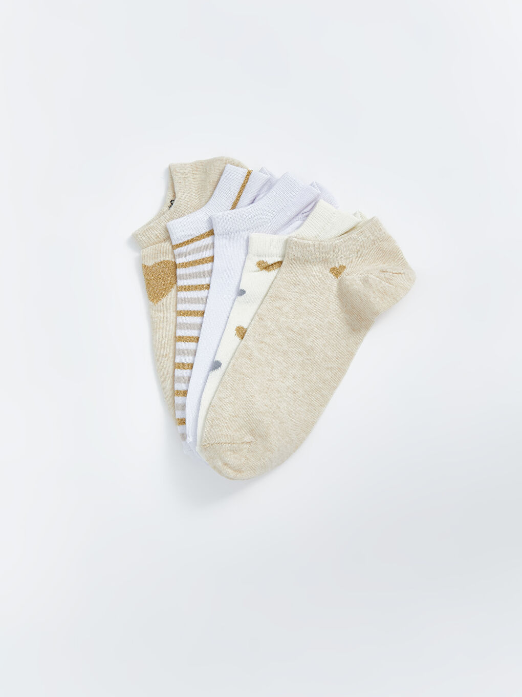 Patterned Women's Trainer Socks 5 Pack