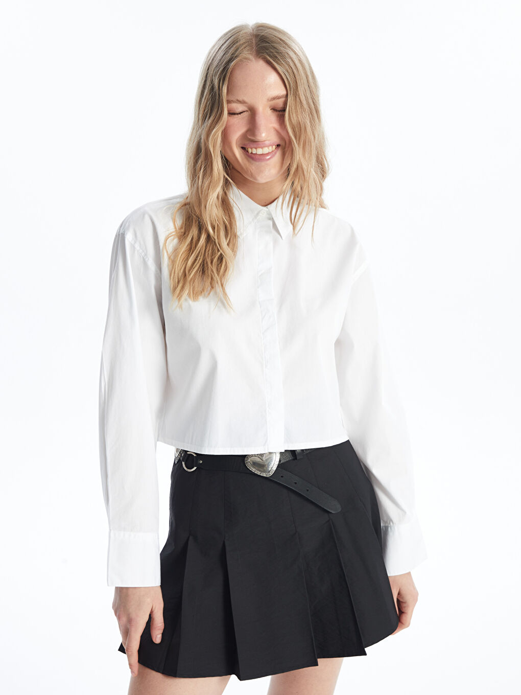 XSIDE Oversize Popeline-Hemd für Damen -W46880Z8-Q6K