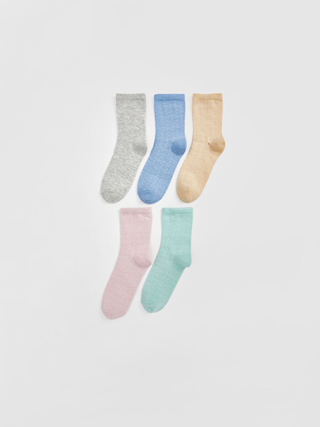 جوارب للكاحل سادة للسيدات عبوة من 5 قطع