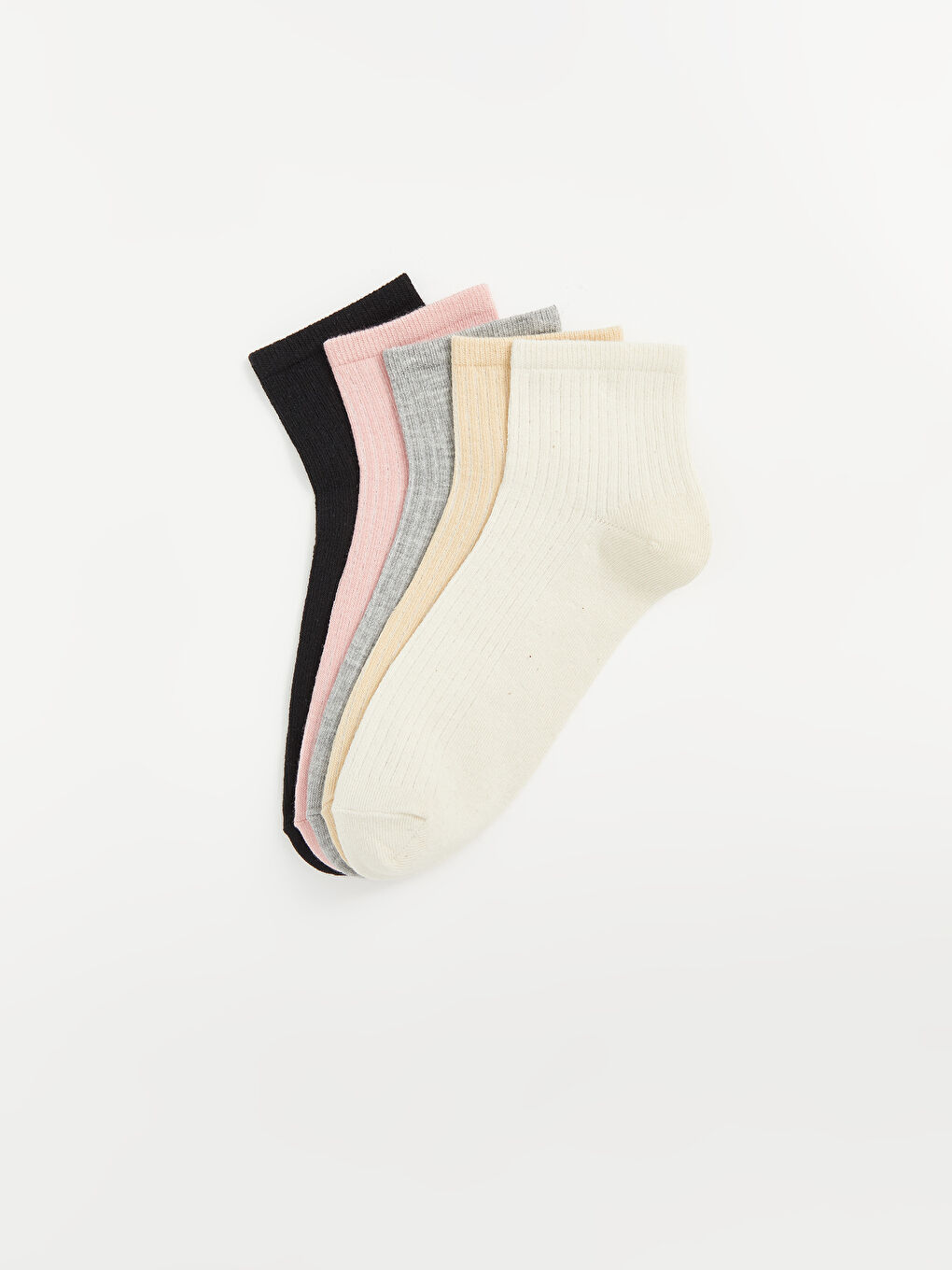 Women's Plain Ankle Socks 5 Pack