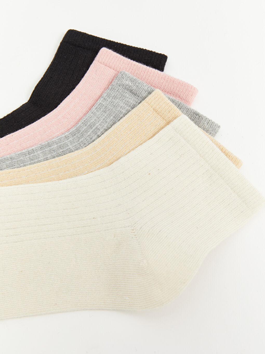 Women's Plain Ankle Socks 5 Pack-2