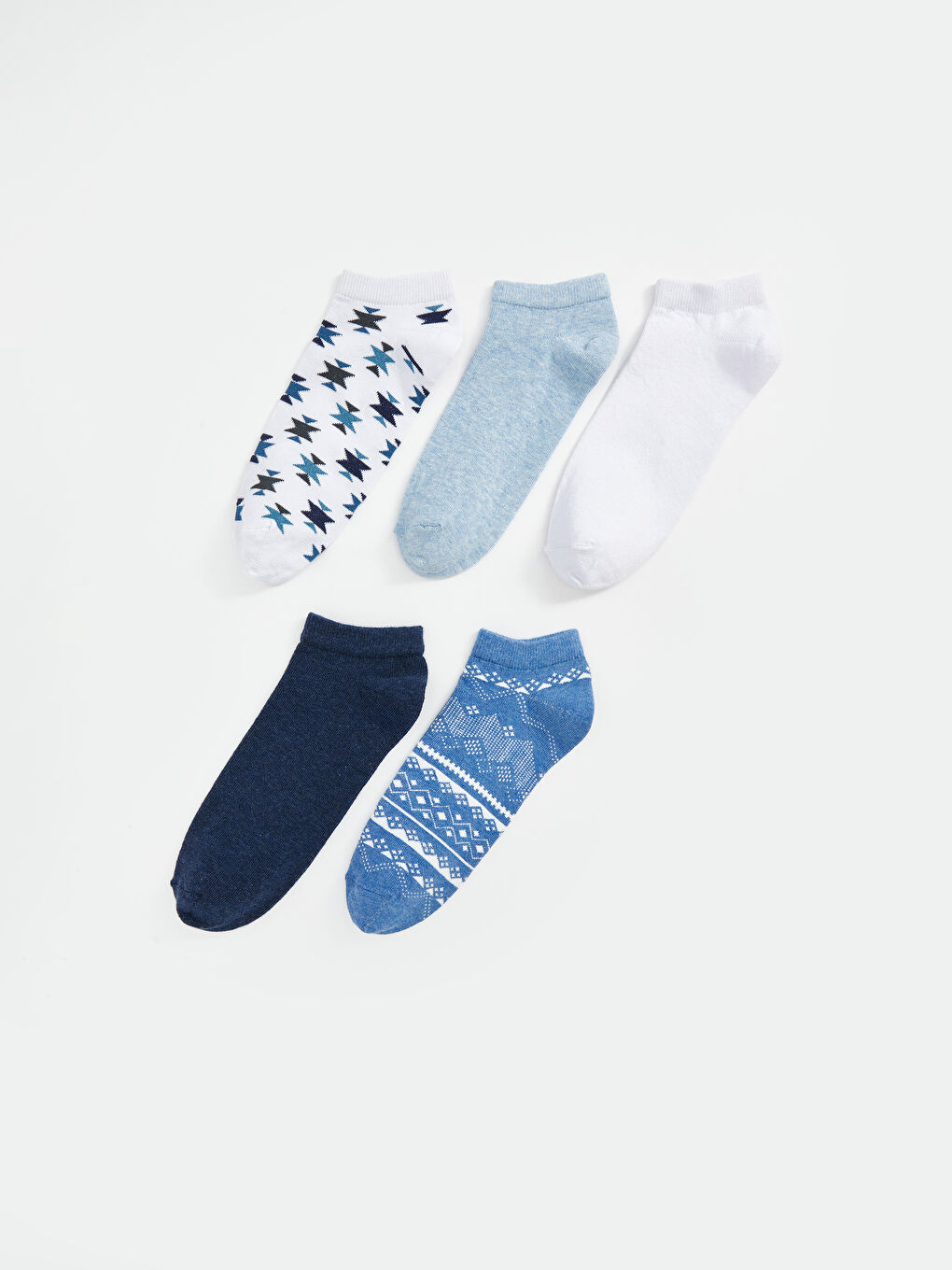 Patterned Women's Trainer Socks 5 Pack