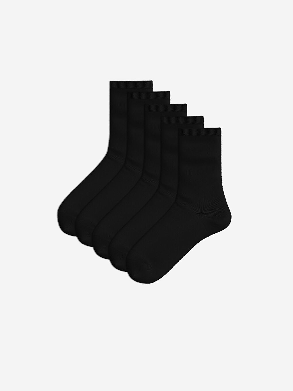 جوارب الكاحل السادة للسيدات - عبوة من ٥ قطع-1