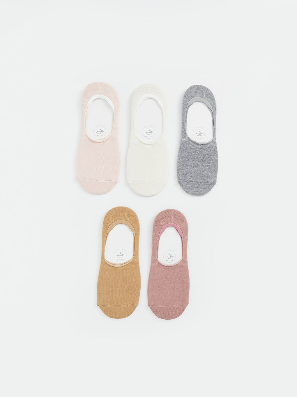 جوارب غير مرئية سادة للسيدات - ٥ قطع