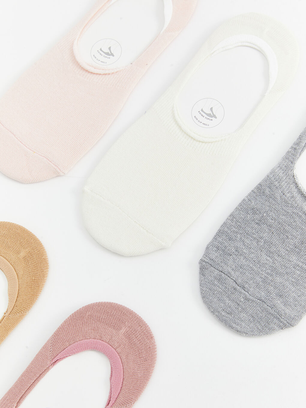 جوارب غير مرئية سادة للسيدات - ٥ قطع-2