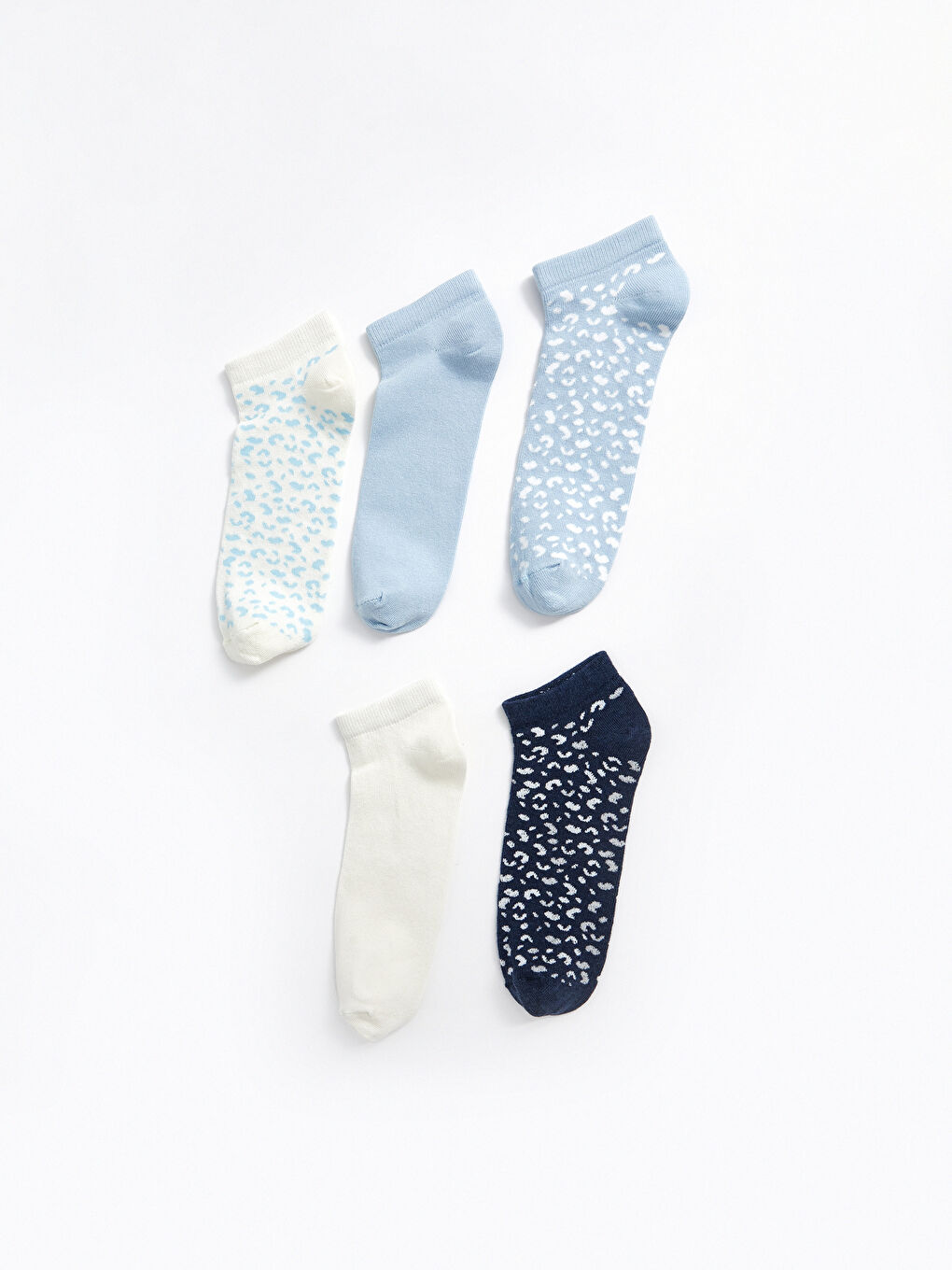 Patterned Women's Trainer Socks 5 Pack