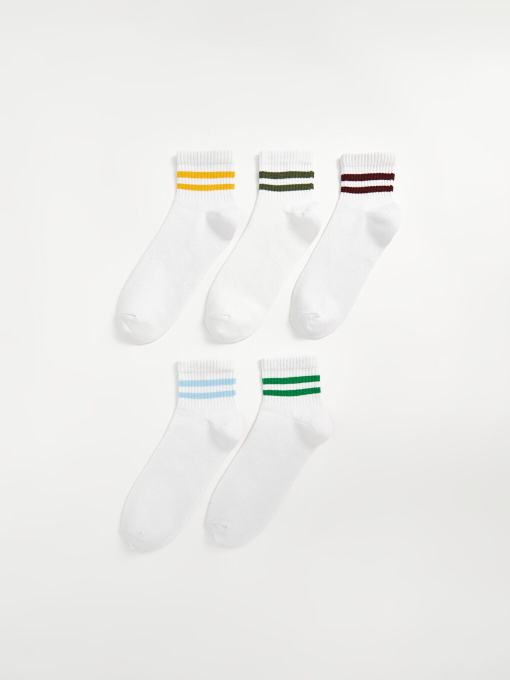 Striped Women's Ankle Socks 5 Pack-1