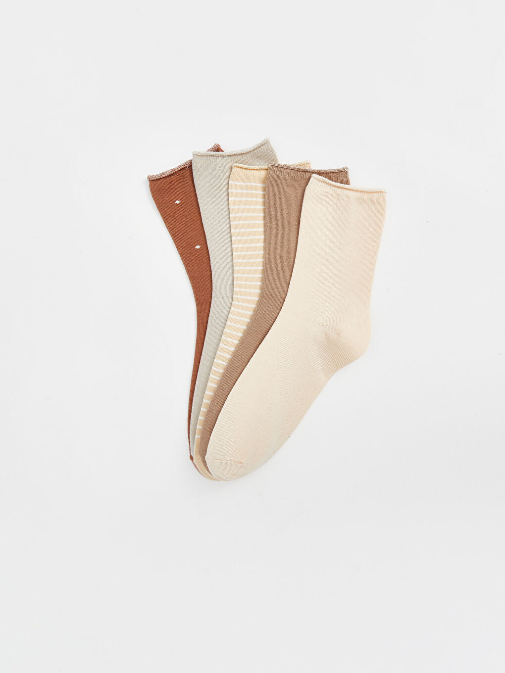 جوارب للكاحل منقوشة للسيدات عبوة من 5 قطع-1