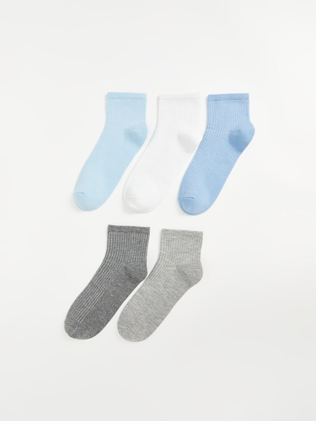 جوارب للكاحل سادة للسيدات عبوة من 5 قطع-1