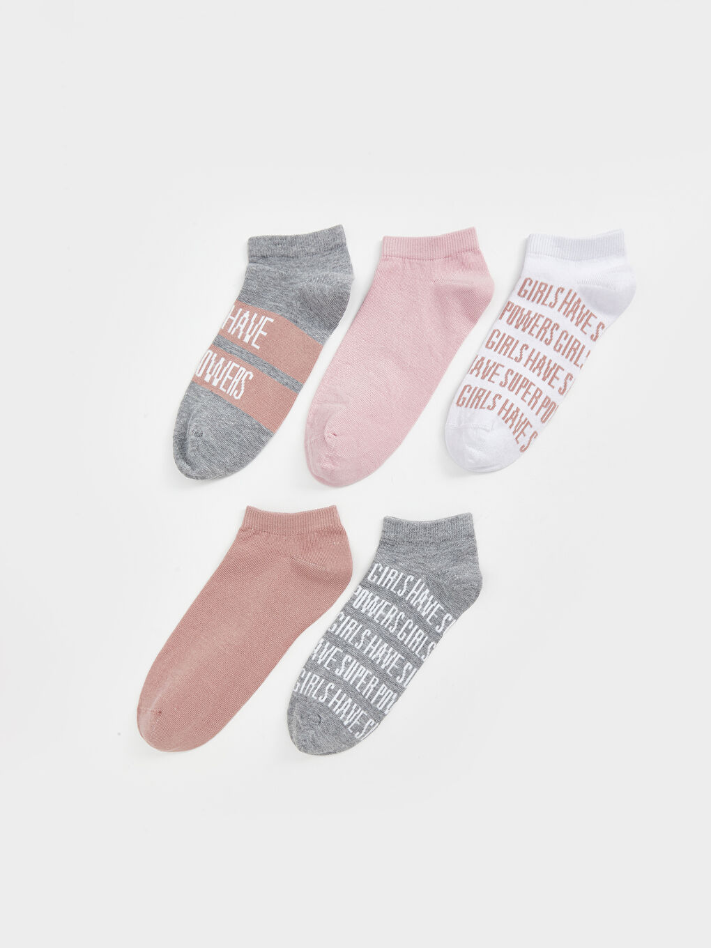 Printed Women's Trainer Socks 5 Pack