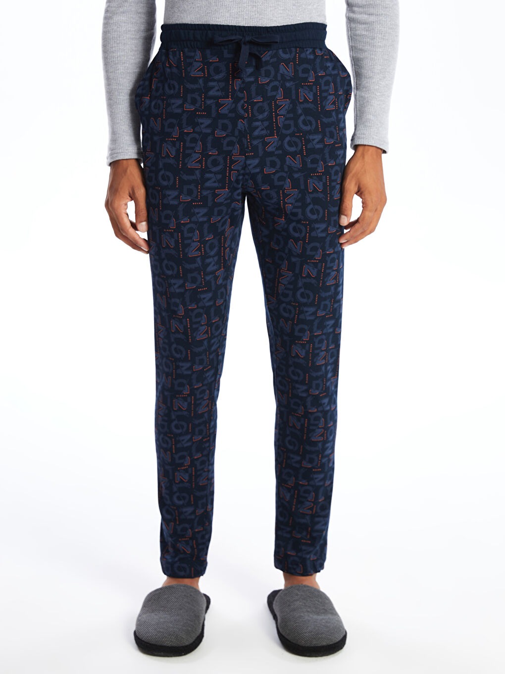 Lacivert Slim Fit Erkek Pijama Altı-1