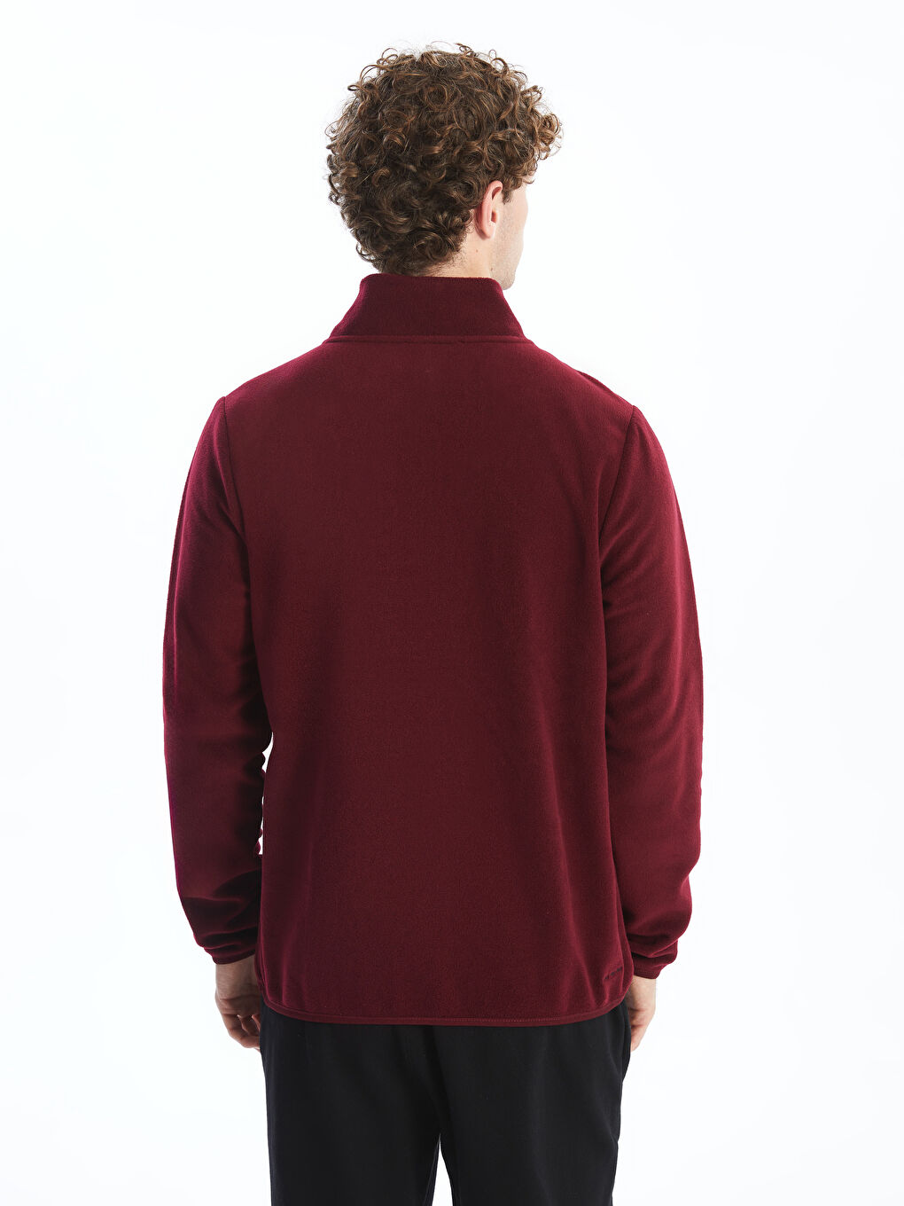 XSIDE ACTIVE Bordo Dik Yaka Uzun Kollu Polar Erkek Sweatshirt - 5