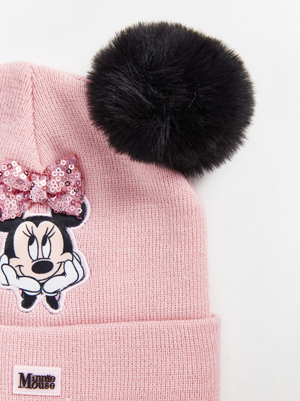 LCW ACCESSORIES Pembe Minnie Mouse Nakışlı Kız Çocuk Bere - 1