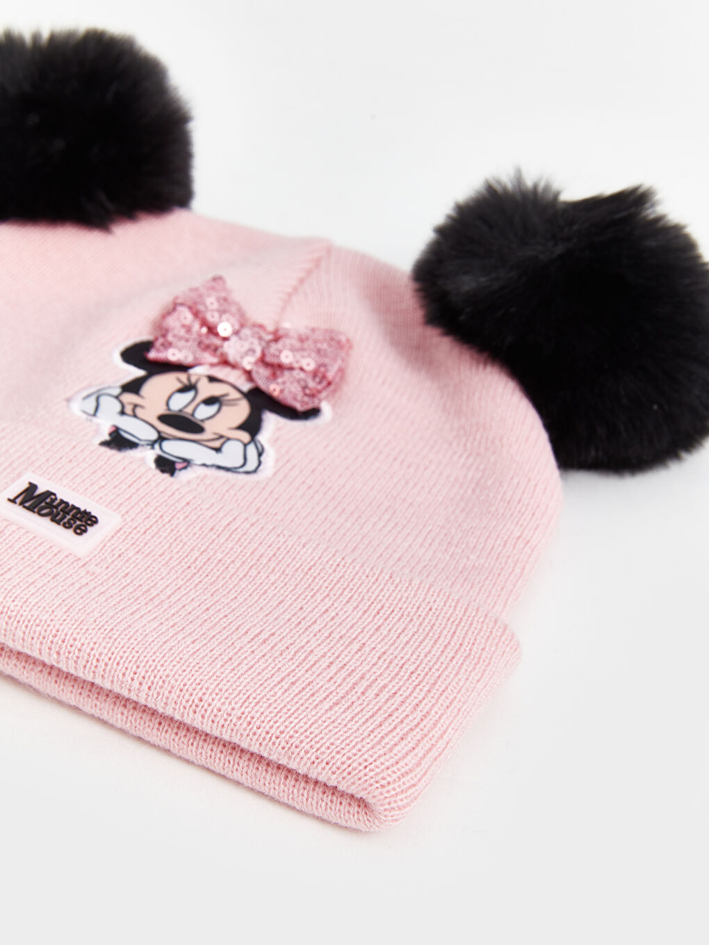 LCW ACCESSORIES Pembe Minnie Mouse Nakışlı Kız Çocuk Bere - 2