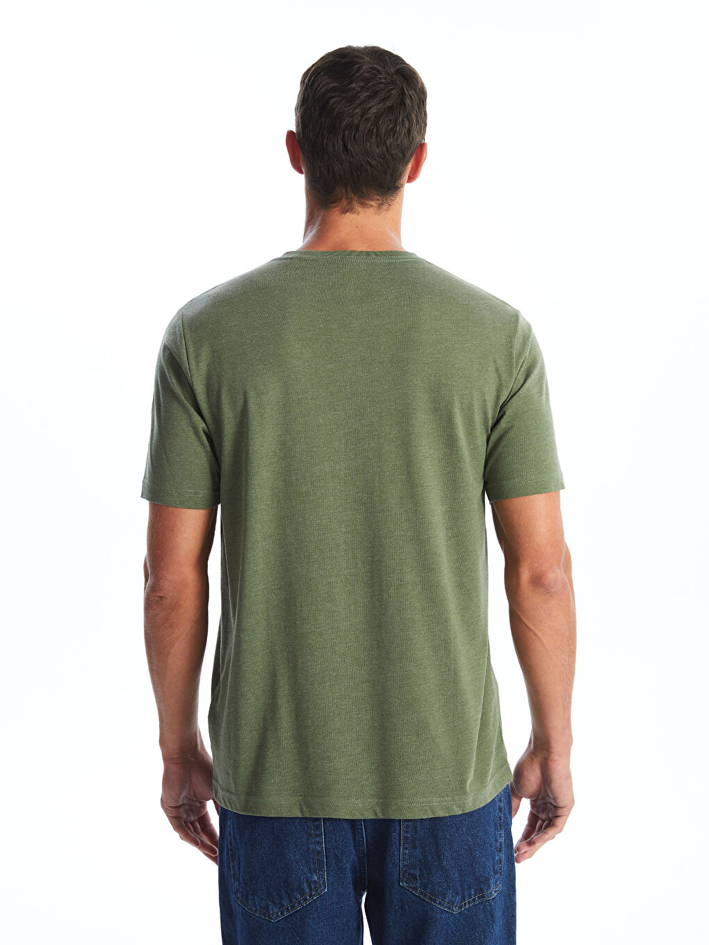 V-Neck Short Sleeve Jersey Men's T-Shirt-3
