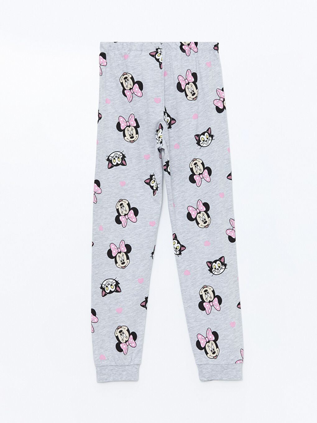 LCW Kids Pembe Leylak Bisiklet Yaka Minnie Mouse Baskılı Uzun Kollu Kız Çocuk Pijama Takımı - 6