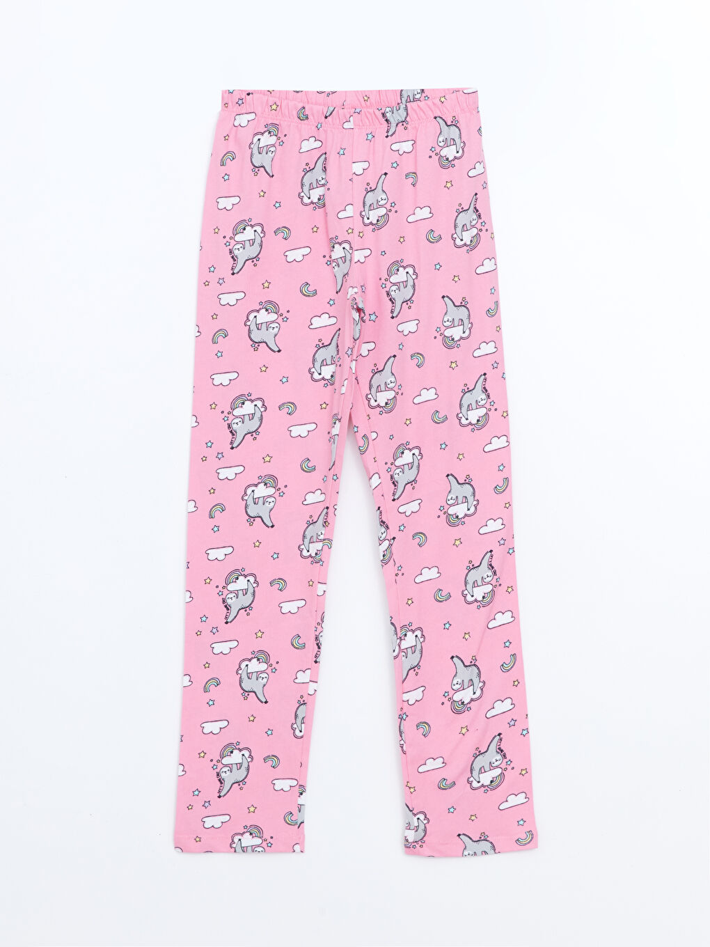 LCW Kids Pembe Leylak Gömlek Yaka Kız Çocuk Pijama Takımı - 2