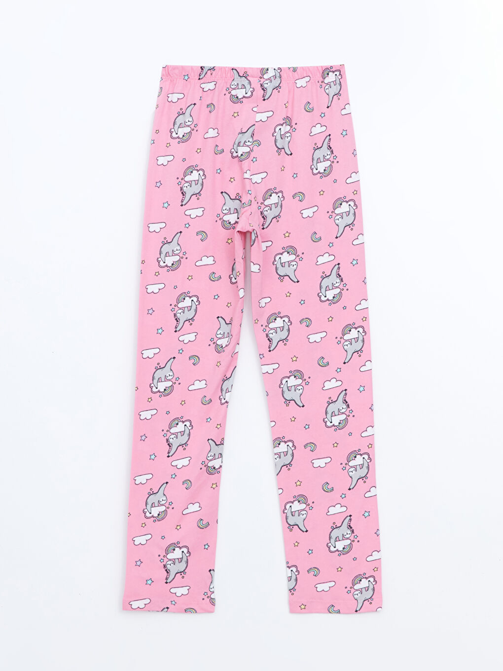 LCW Kids Pembe Leylak Gömlek Yaka Kız Çocuk Pijama Takımı - 3