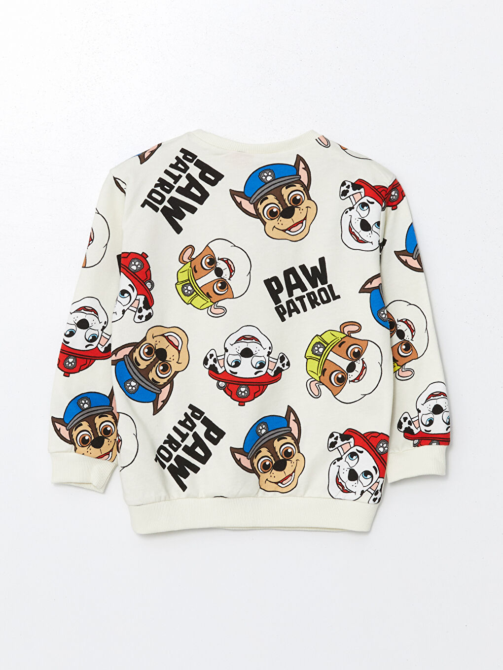 LCW Kids Ekru Baskılı Bisiklet Yaka Uzun Kollu Paw Patrol Baskılı Erkek Çocuk  Sweatshirt - 2