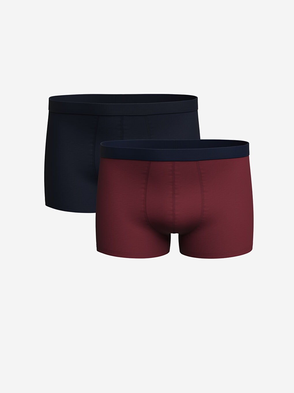 سروال بوكسر قطن مطاطي عادي للرجال - عبوتان