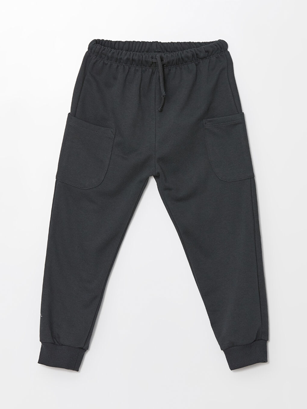 Antrasit Beli Lastikli Erkek Çocuk Kargo Eşofman Altı