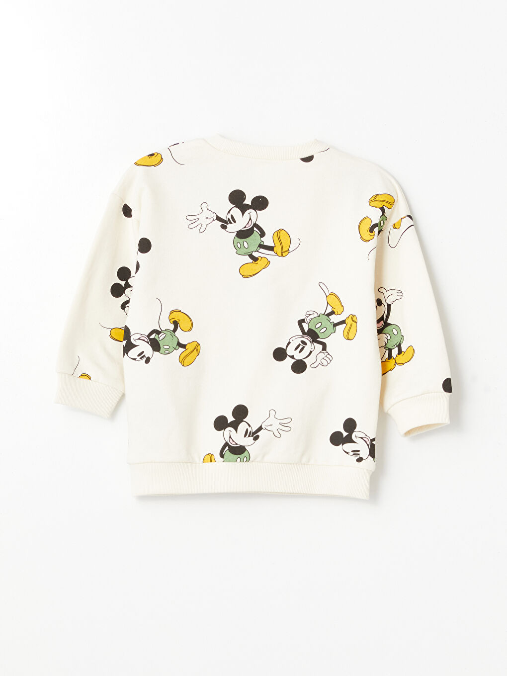 LCW Kids Ekru Baskılı Bisiklet Yaka Uzun Kollu Mickey Mouse Baskılı Erkek Çocuk Sweatshirt ve Eşofman Alt 2'li Takım - 2