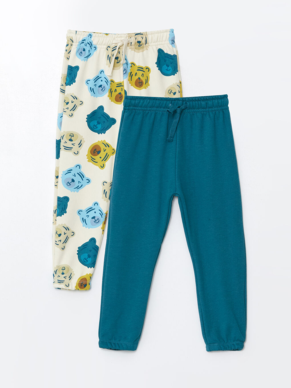 LCW Kids Elastic Waist Thick Boys' Jogger Sweatpants 2 Pack -W47372Z1-LQA
