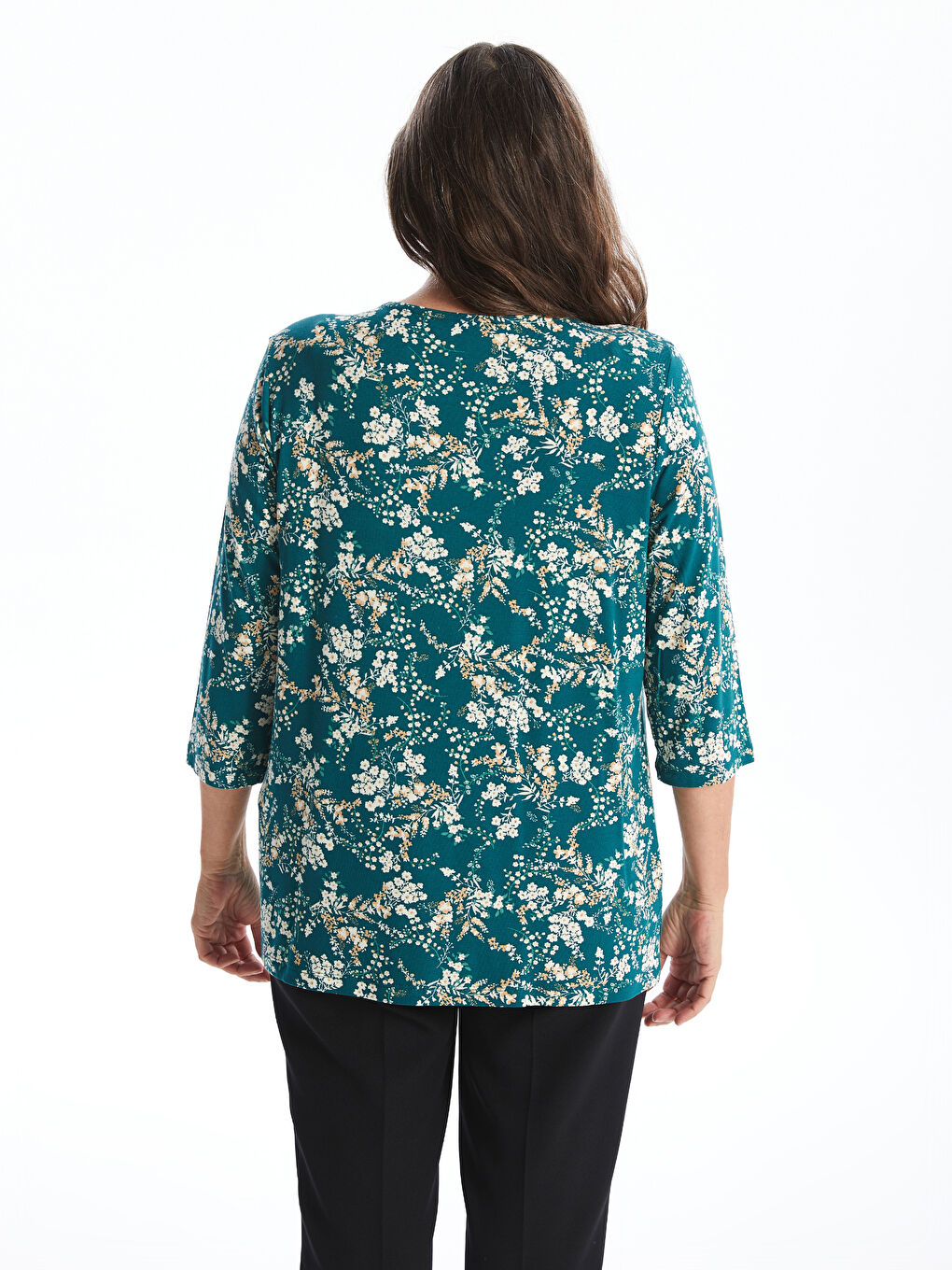 LCW Grace V-Ausschnitt Blumige Bluse für Damen -W47393Z8-LSY