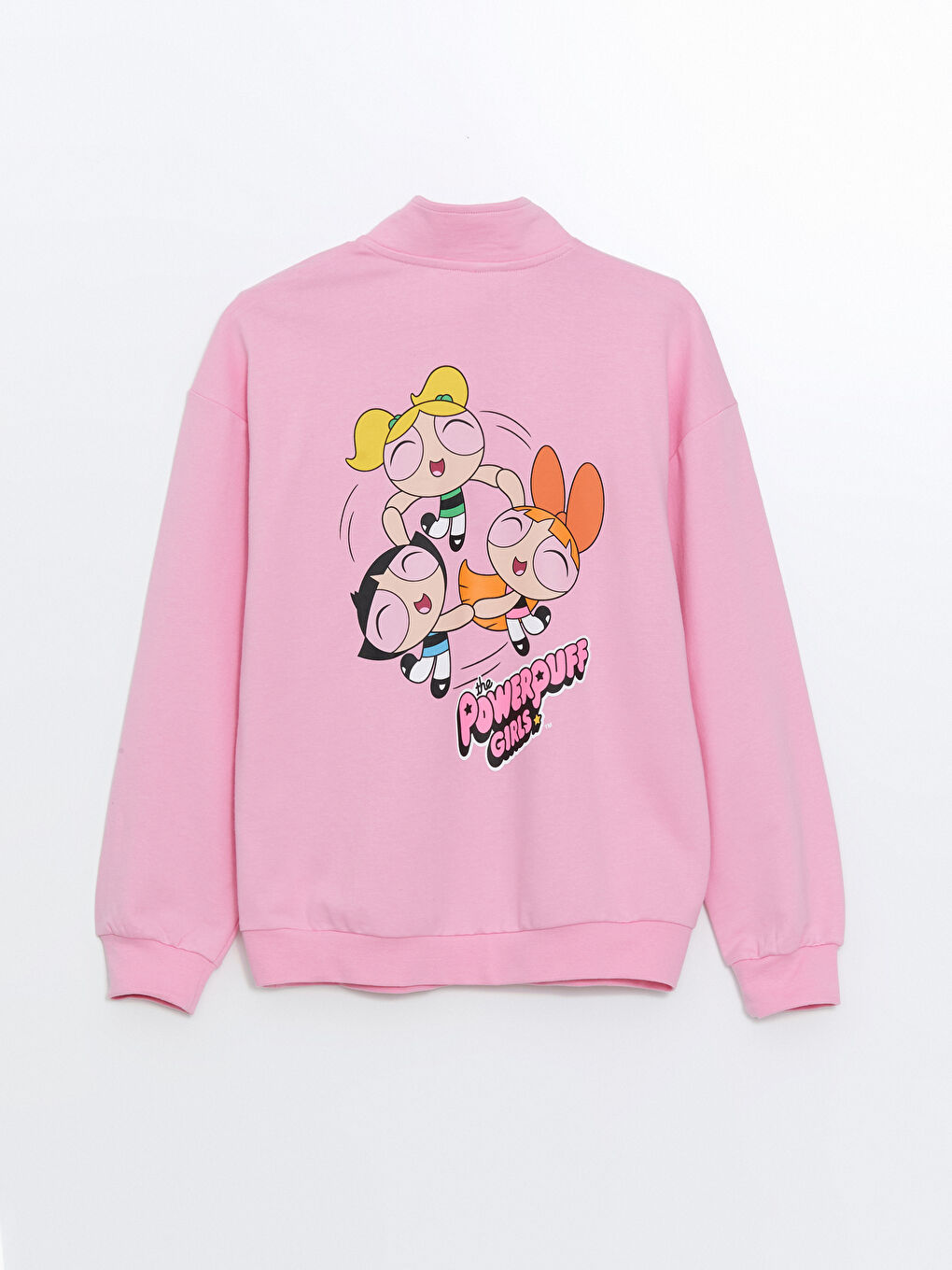 LCW Kids Pembe Dik Yaka Powerpuff Girls Baskılı Kız Çocuk Sweatshirt - 3