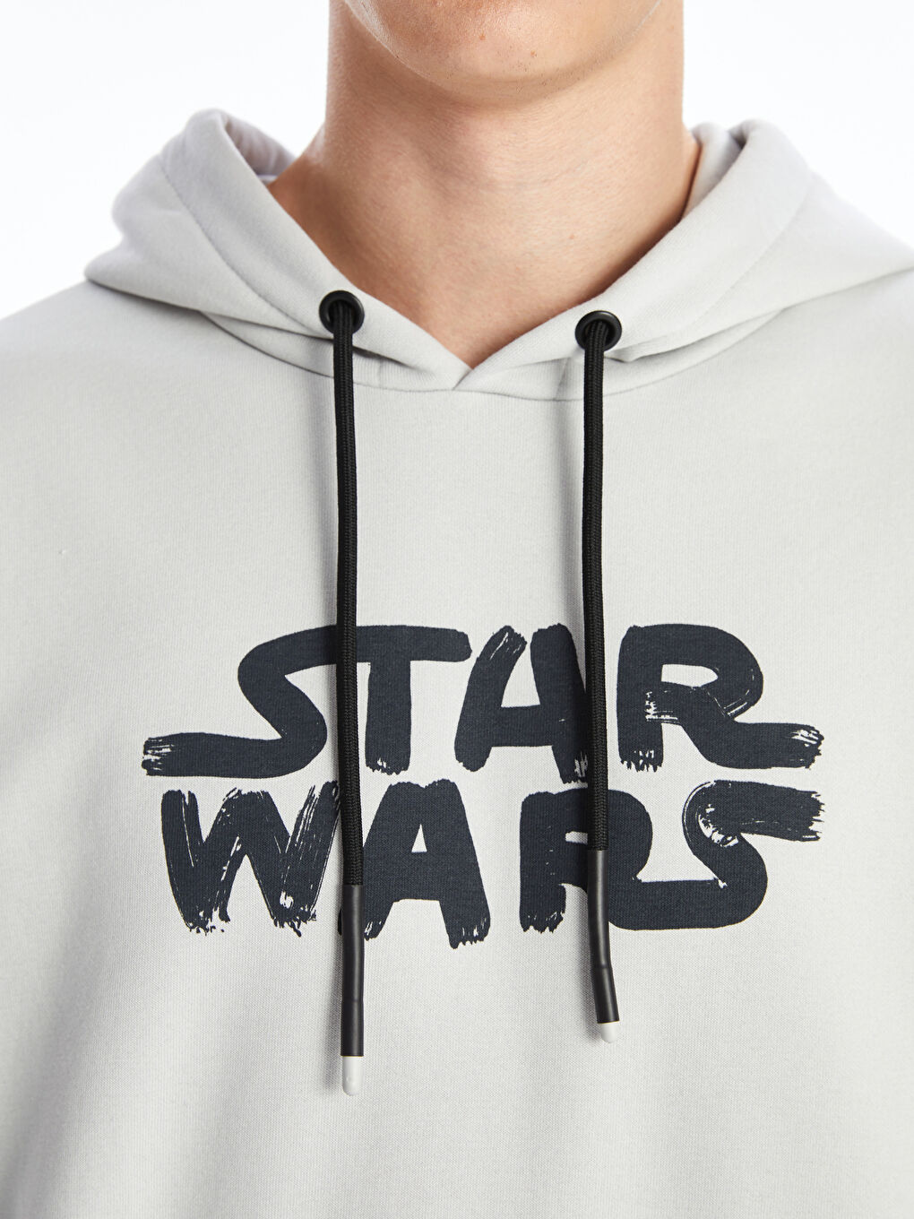 XSIDE Gri Uzun Kollu Star Wars Baskılı Erkek Hoodie - 2