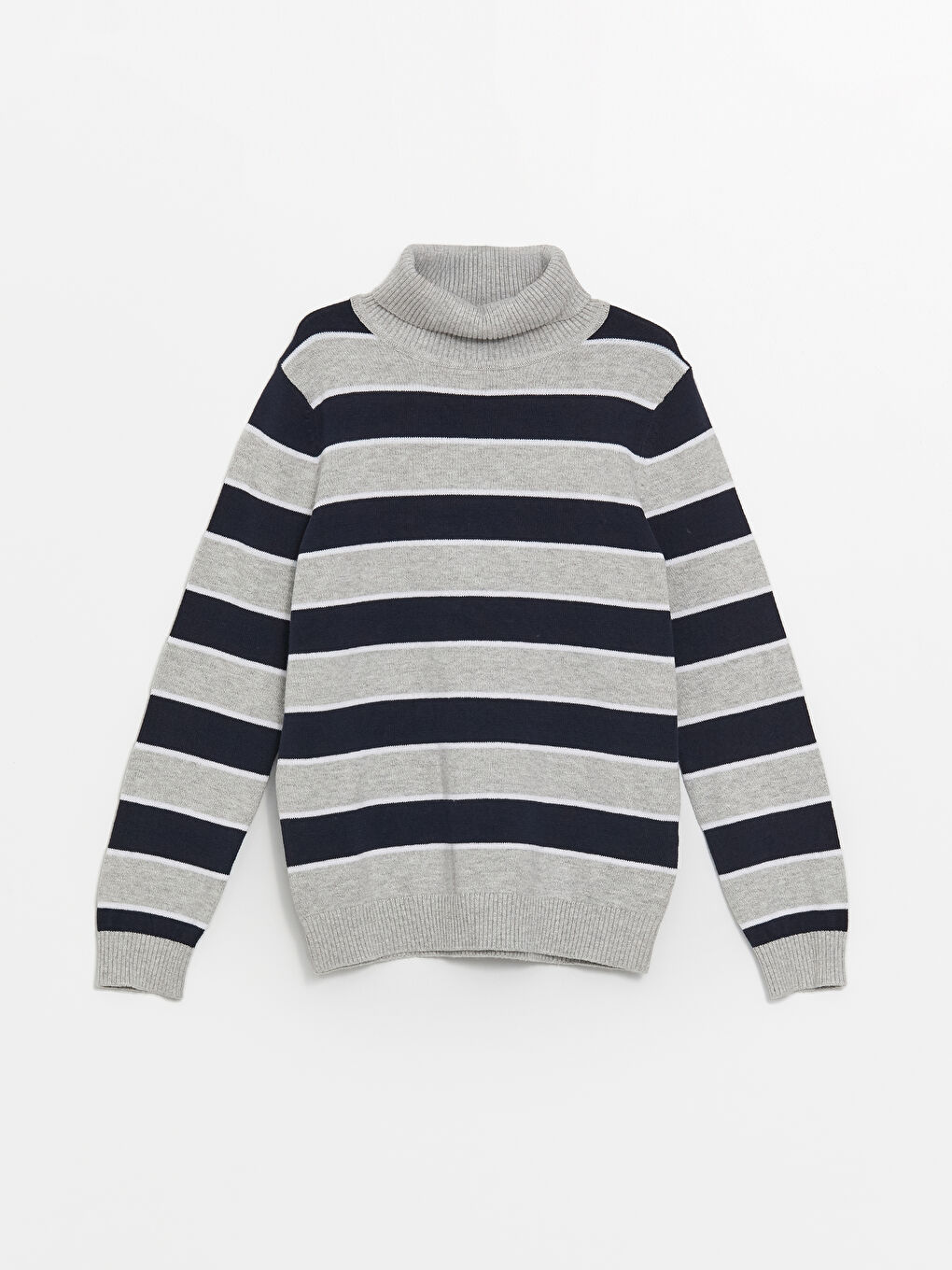 Свитер с водолазкой, полосатый, с длинным рукавом, для мальчиков, трикотажный
