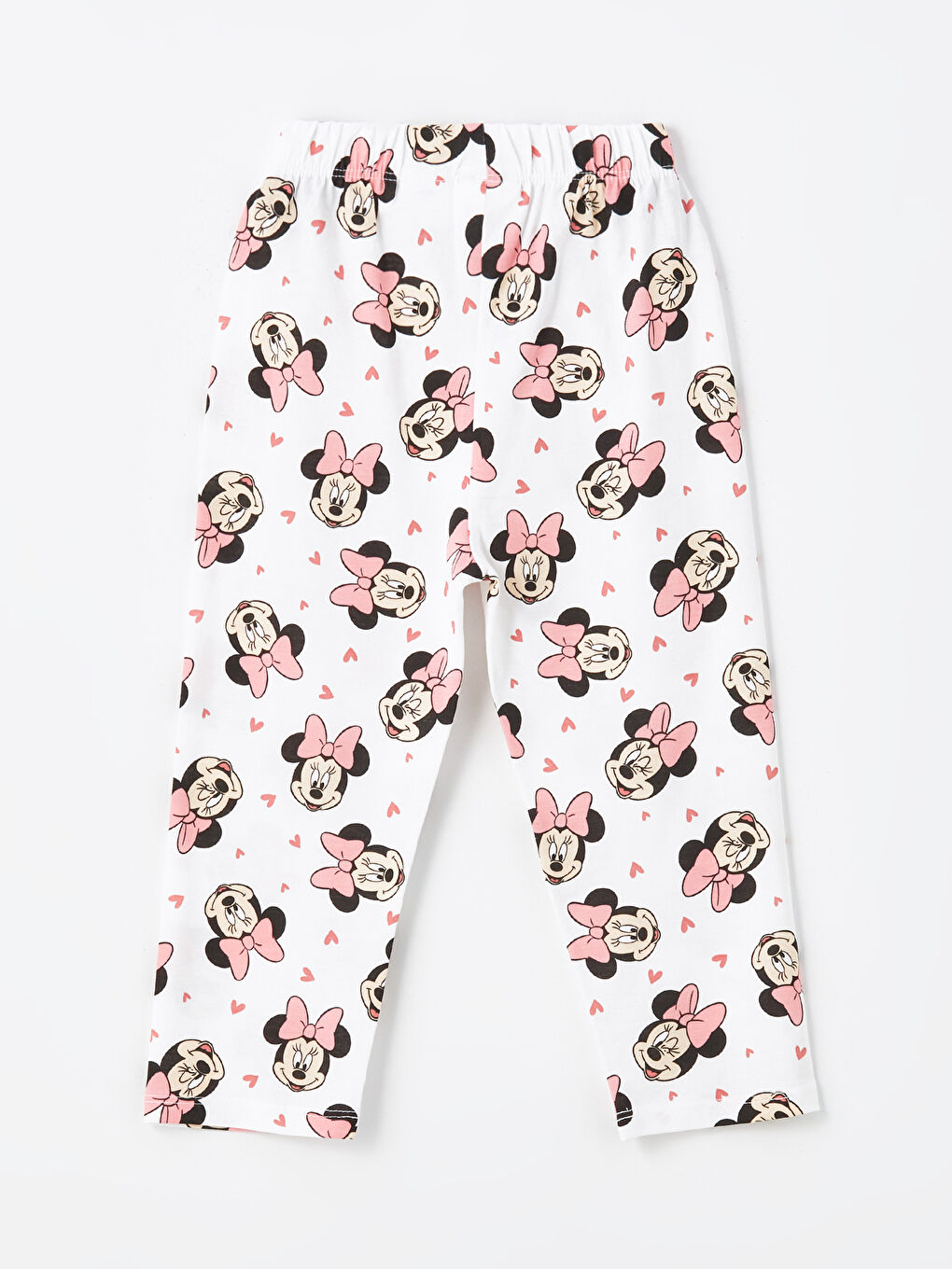 LCW baby Ekru Baskılı Polo Yaka Uzun Kollu Minnie Mouse Baskılı Kız Bebek Pijama Takımı - 4