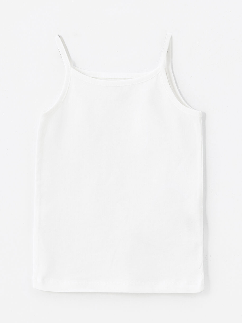 Ekru Kare Yaka Kız Bebek Atlet-1