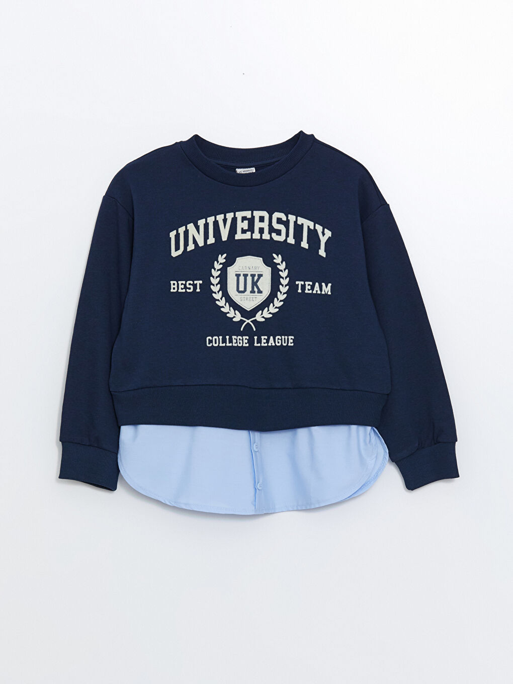 LCW Kids Lacivert Okulun En Havalısı Sweatshirt - 2