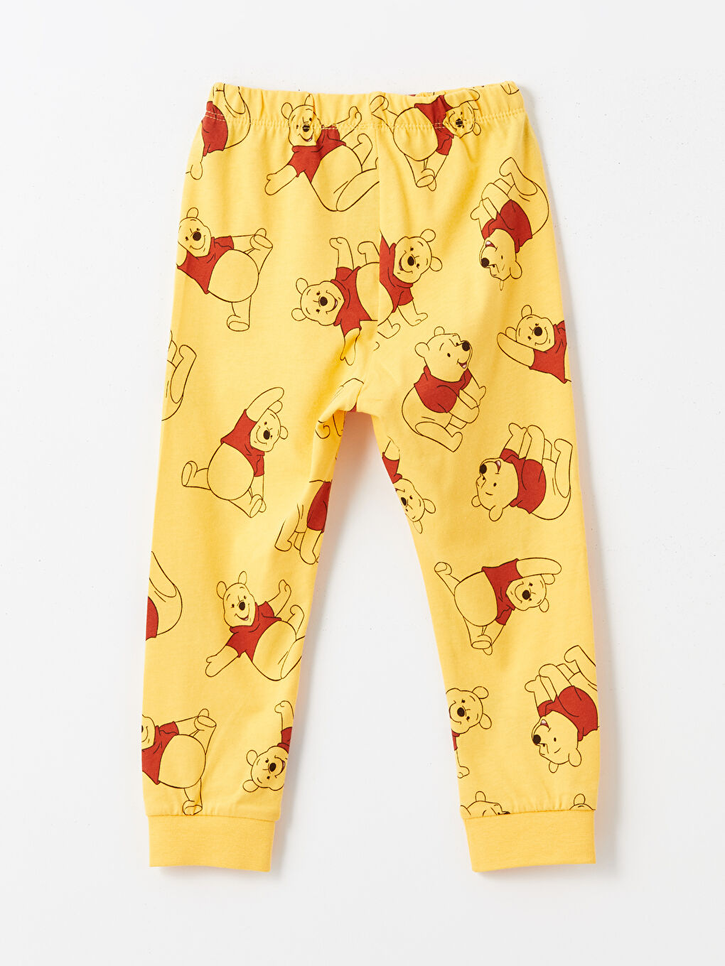 Sarı Beli Lastikli Winnie the Pooh Baskılı Erkek Bebek Pijama Alt-1