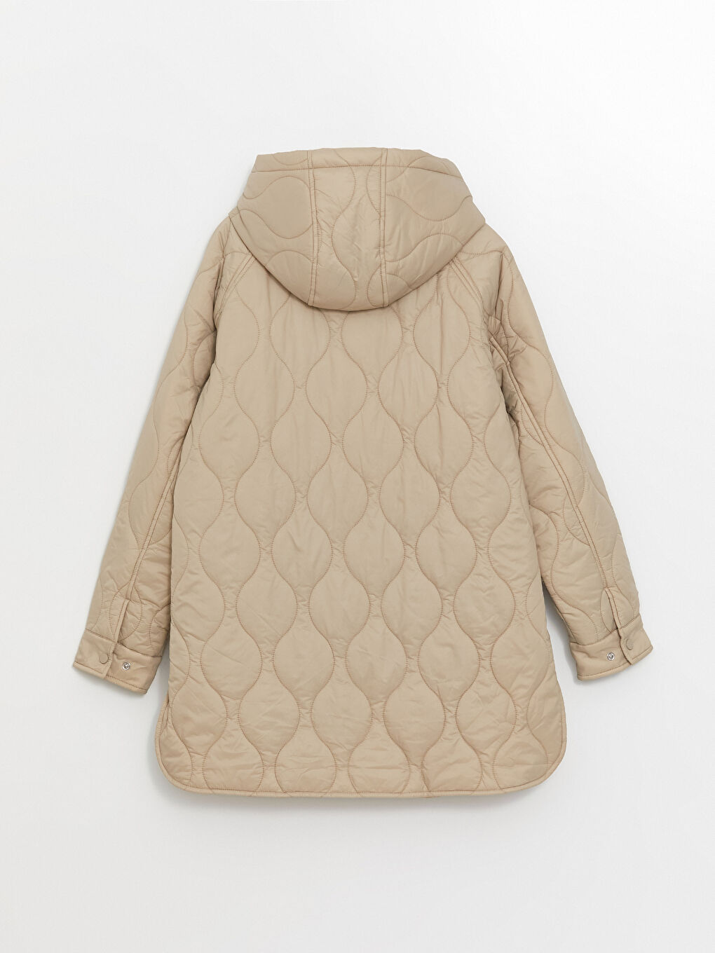 კაპიუშონიანი კაპიტონირებული ოვერსაიზ ქალებისთვის დუტის ქურთუკი-7