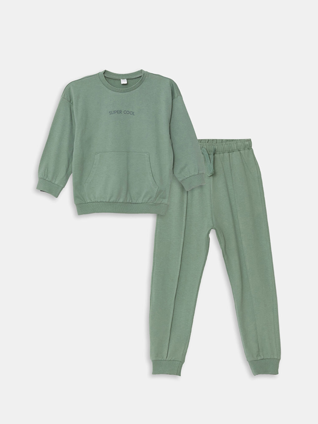 Set de Bluze cu Guler Rotund și Mâneci Lungi Imprimate pentru Bebeluși Băieți și Pantaloni de Trening 2 Bucăți