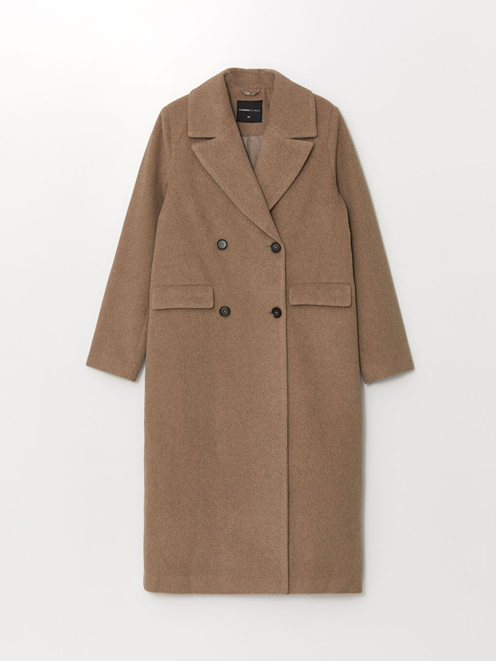 LCWAIKIKI Classic Double Breasted Women's Cachet Overcoat -W47675Z8-L8R
