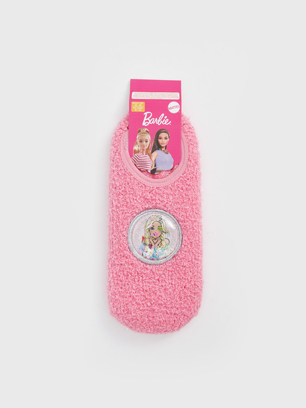 LCW Kids Pembe Barbie Desenli Kız Çocuk Ev Çorabı - 2