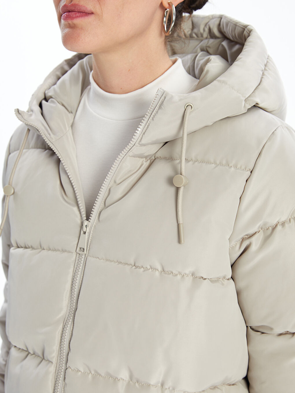 Hooded Women's Puffer Coat-2