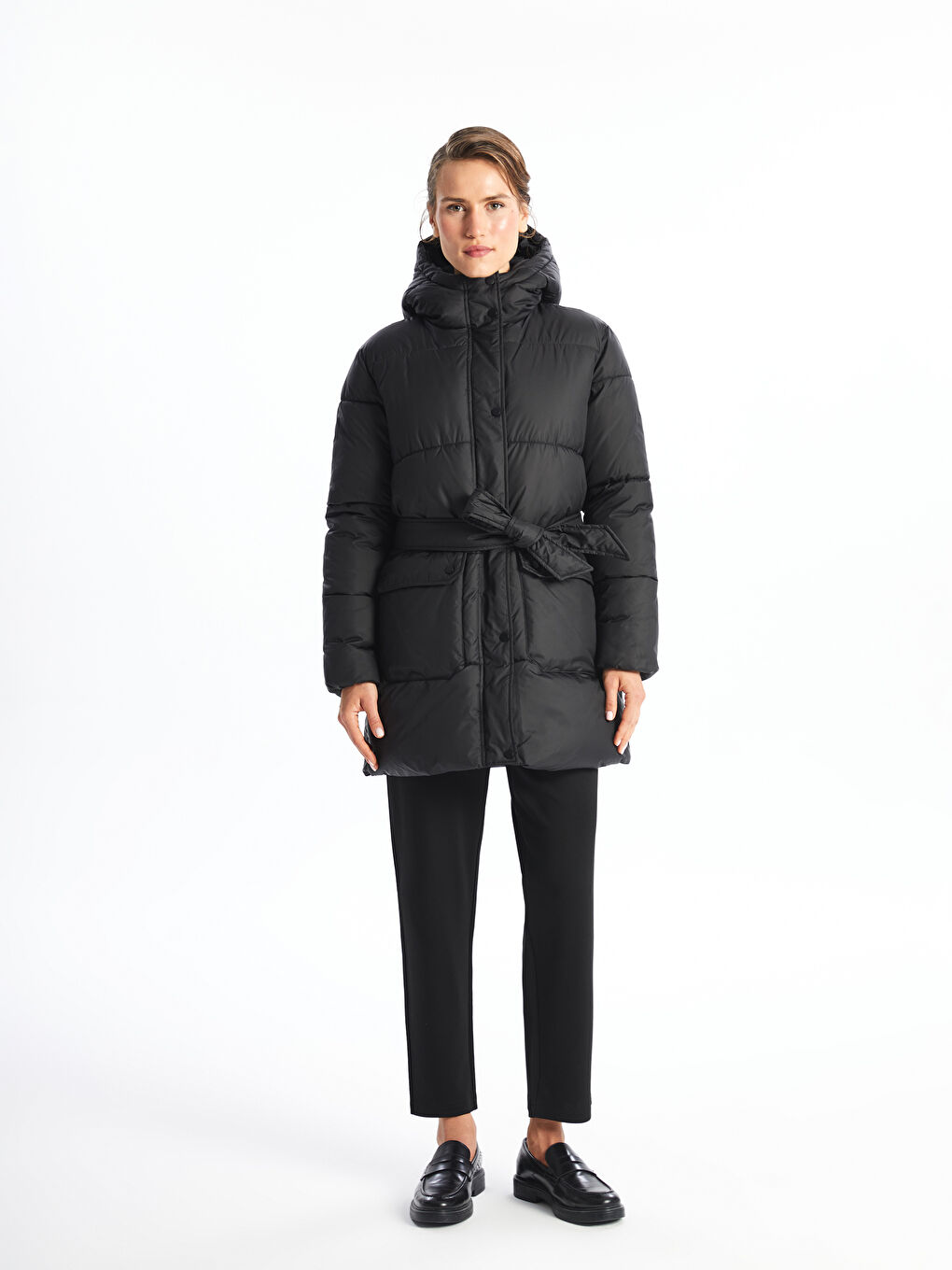 LCWAIKIKI Classic Ženska Puffer Jakna sa Kapuljačom -W47784Z8-CVL