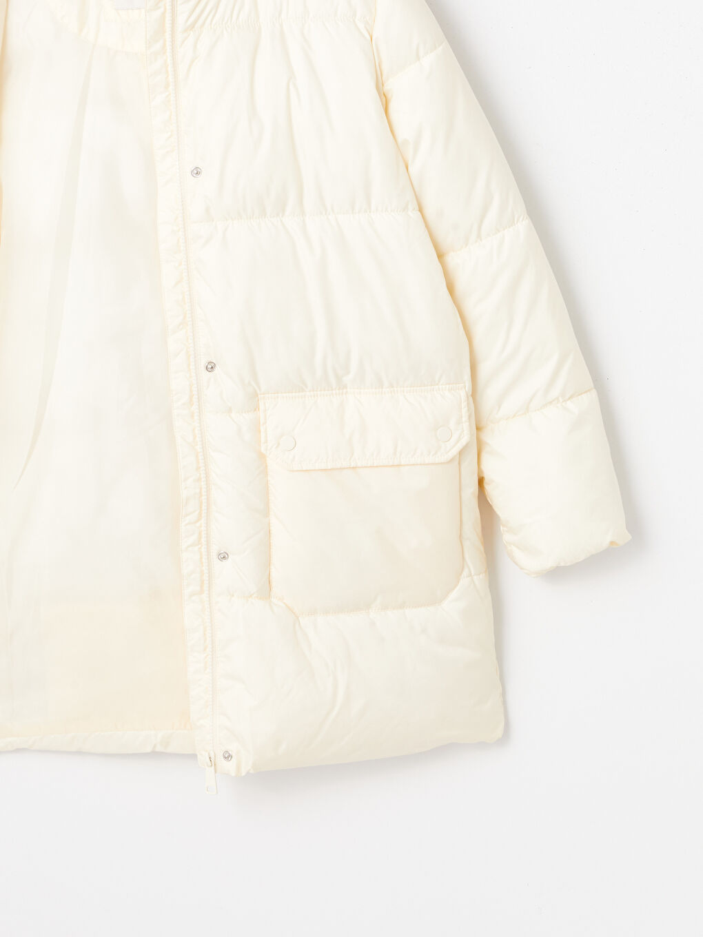 LCWAIKIKI Classic Ženska Puffer Jakna sa Kapuljačom -W47784Z8-FEL