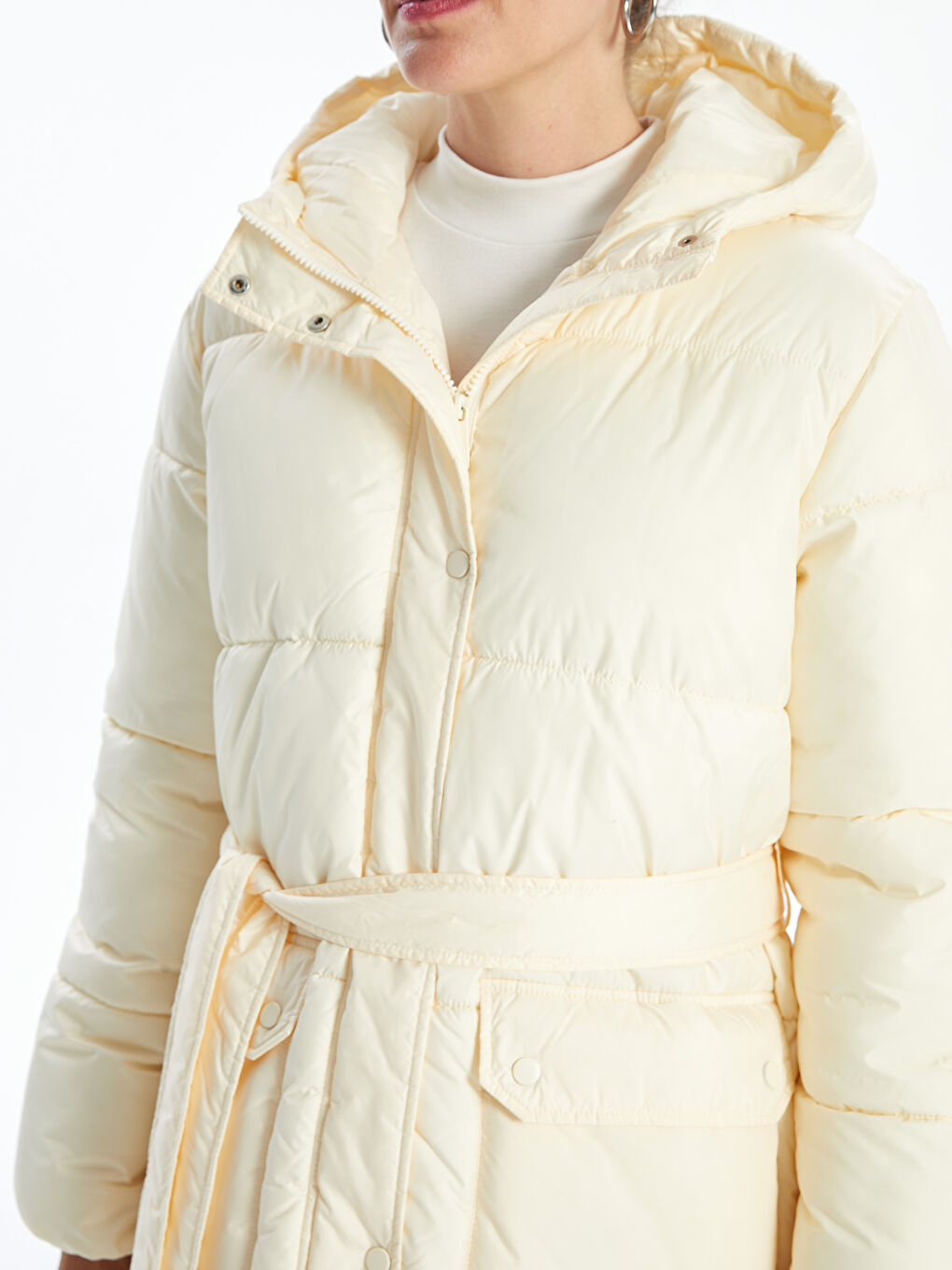 LCWAIKIKI Classic Ženska Puffer Jakna sa Kapuljačom -W47784Z8-FEL