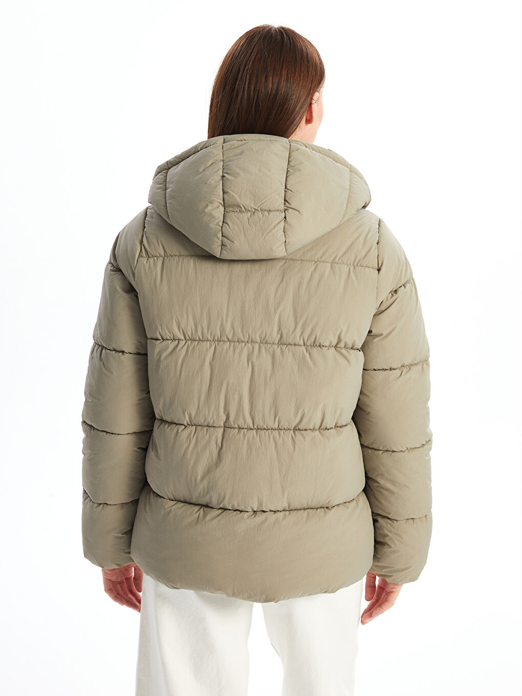 Hooded Women's Puffer Coat-4