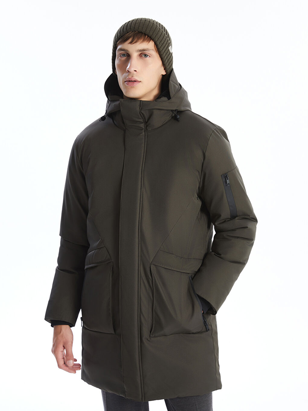 Regular Fit Hooded Men's Parka